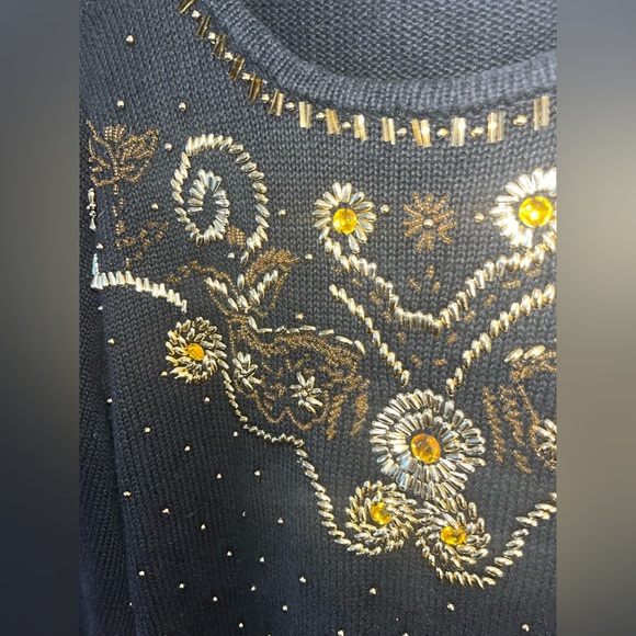 Vintage Sarah Morgan size medium embellished knit sweater in excellent condition - Picture 4 of 5